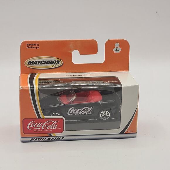 Matchbox Coca~Cola “Black Convertible” Diecast Car, Scale-1:64, New In Package! - Picture 1 of 5